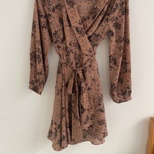 Flouncy wrap dress